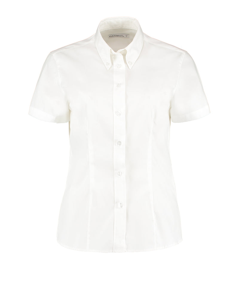 KUSTOM KIT - Women's corporate Oxford blouse short-sleeved (tailored fit) - KK701