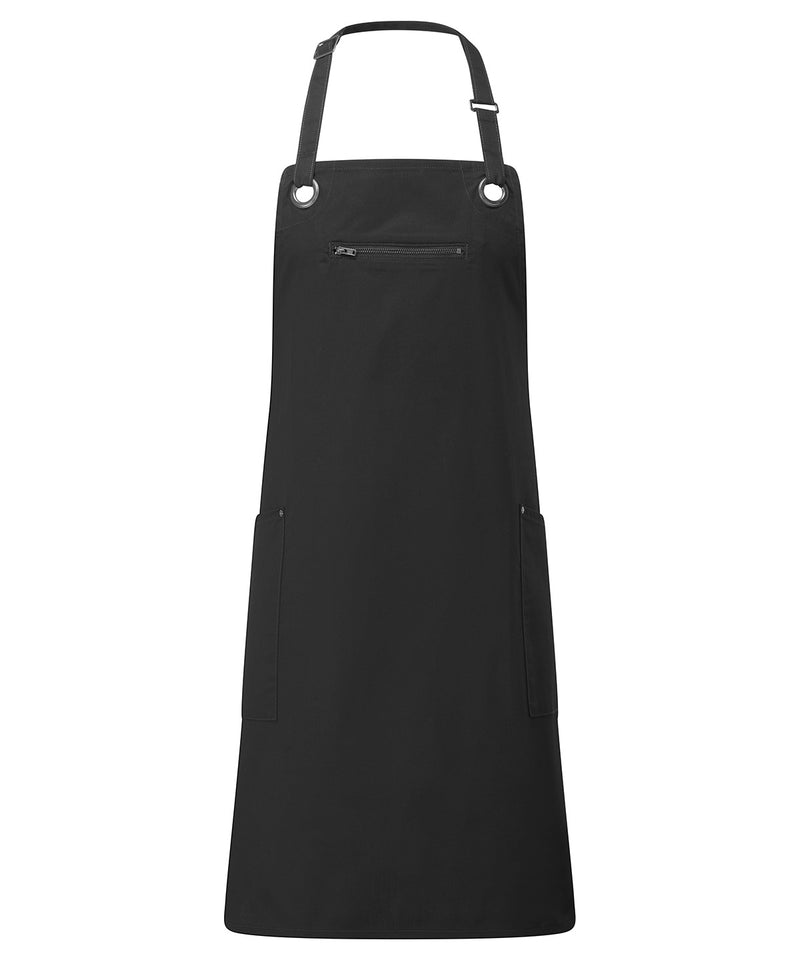 Premier - Barley' contrast stitch sustainable bib apron - PR121