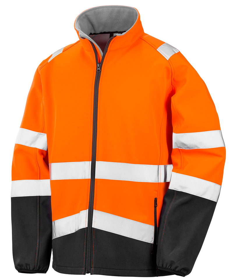 RESULT - Printable Hi Vis Safety Softshell jacket - R450X