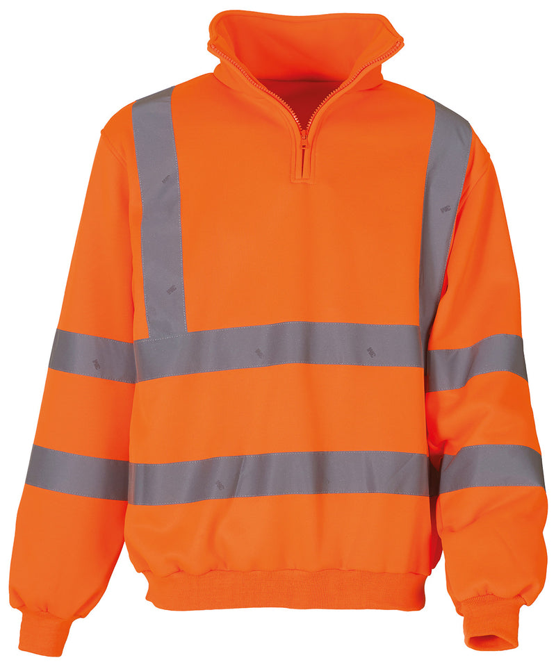 YOKO - Hi-vis ¼ zip sweatshirt - YK031
