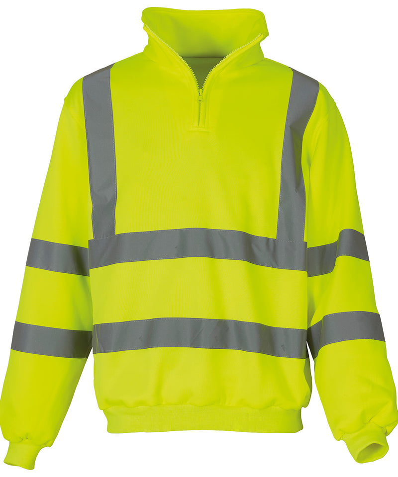YOKO - Hi-vis ¼ zip sweatshirt - YK031