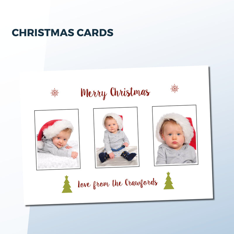 Personalised Christmas cards printed by Plus2Print in Downpatrick