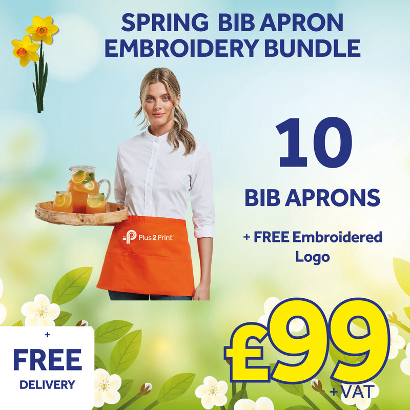 Spring Bib Apron Embroidery Bundle