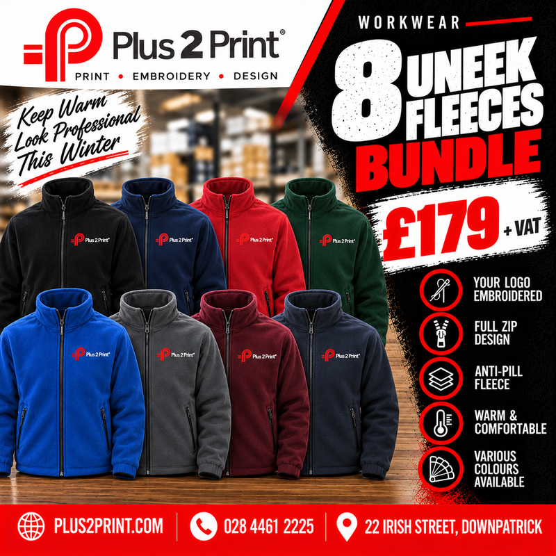 WINTER OFFER - 8 x Uneek Fleeces