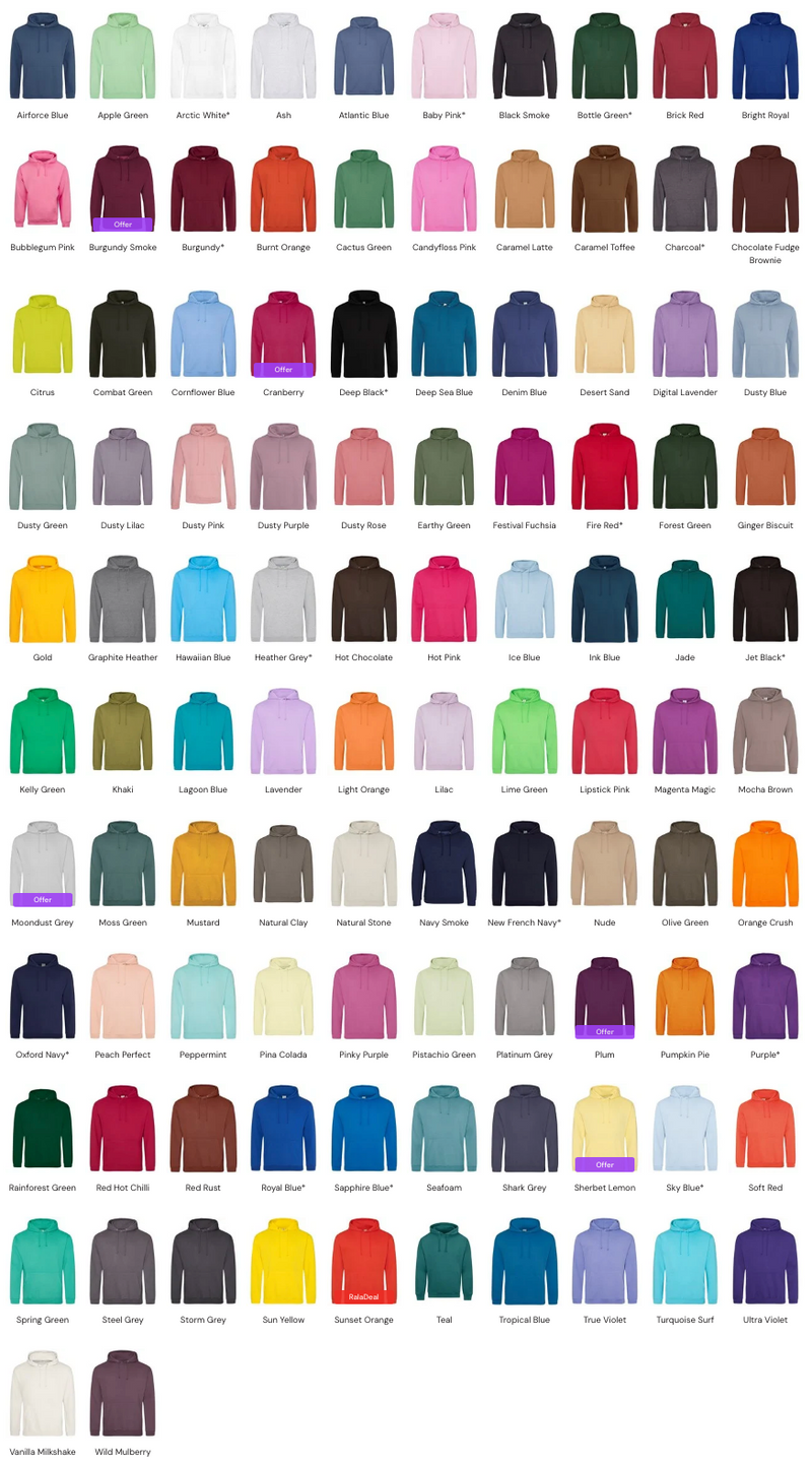 WINTER OFFER - 8 x College hoodie