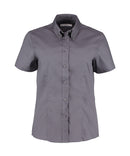 KUSTOM KIT - Women's corporate Oxford blouse short-sleeved (tailored fit) - KK701