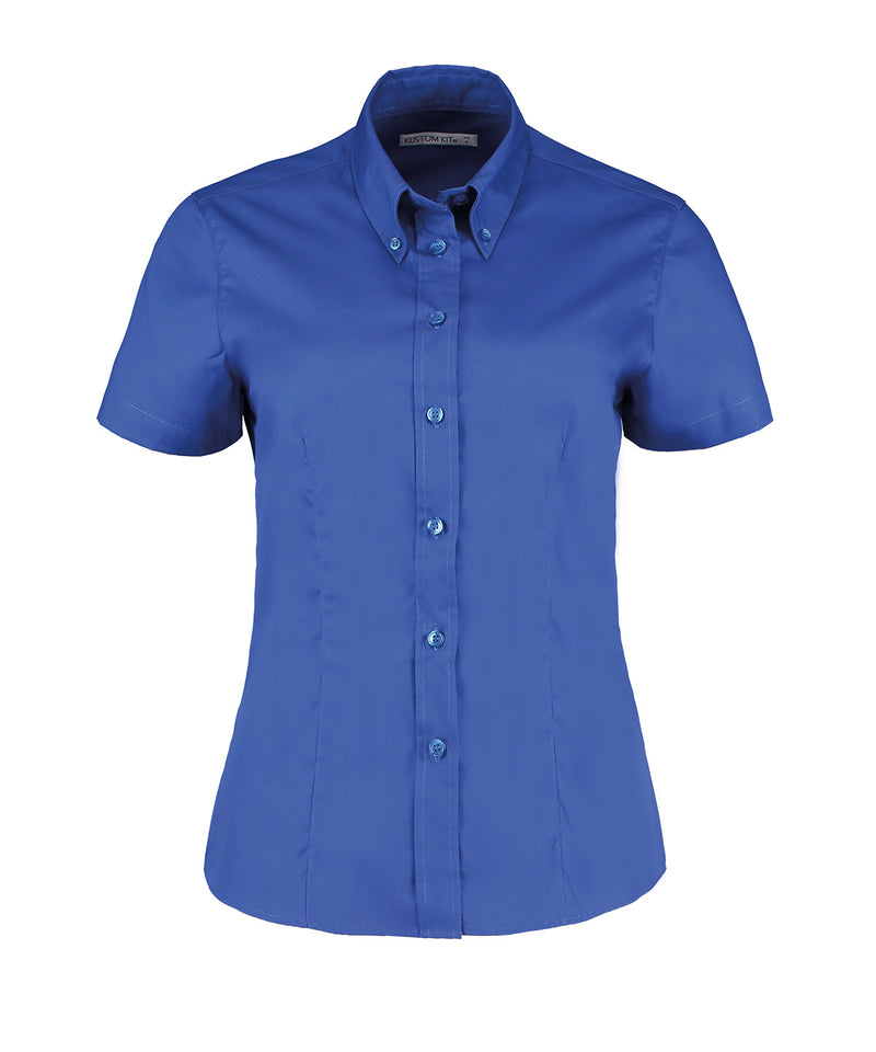 KUSTOM KIT - Women's corporate Oxford blouse short-sleeved (tailored fit) - KK701