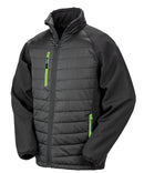 RESULT - Black compass padded softshell jacket