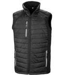 RESULT - Black compass padded softshell gilet
