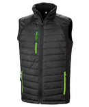 RESULT - Black compass padded softshell gilet