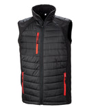RESULT - Black compass padded softshell gilet