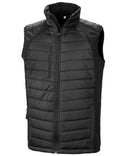 RESULT - Black compass padded softshell gilet