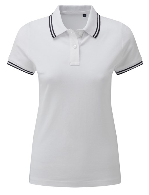 Women's classic fit tipped polo - AQ021