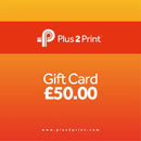 Plus 2 Print Gift Card