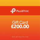 Plus 2 Print Gift Card