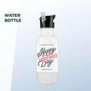 White Water Bottle with Straw (650ml)