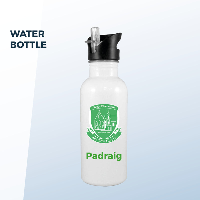 White Water Bottle with Straw (650ml)