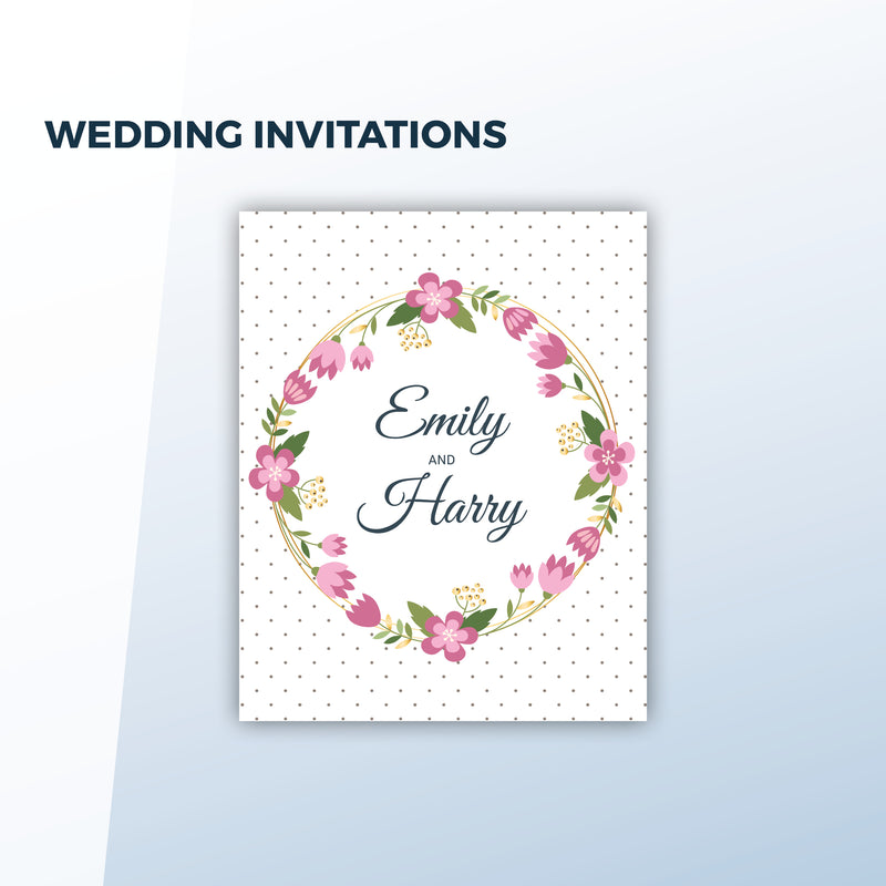 Wedding Invitations (folded A5 to A6)