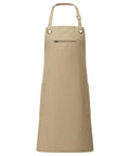 Premier - Barley' contrast stitch sustainable bib apron - PR121