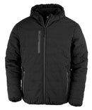 RESULT - Recycled black compass padded winter jacket - R240X