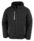 RESULT - Recycled black compass padded winter jacket - R240X