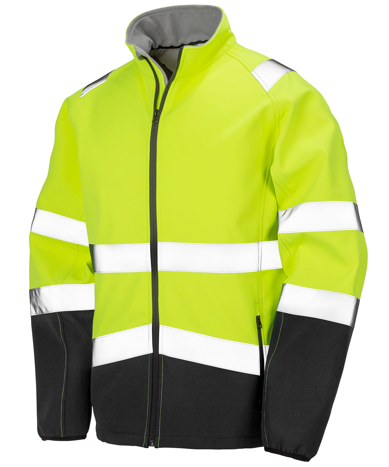 RESULT - Printable Hi Vis Safety Softshell jacket - R450X